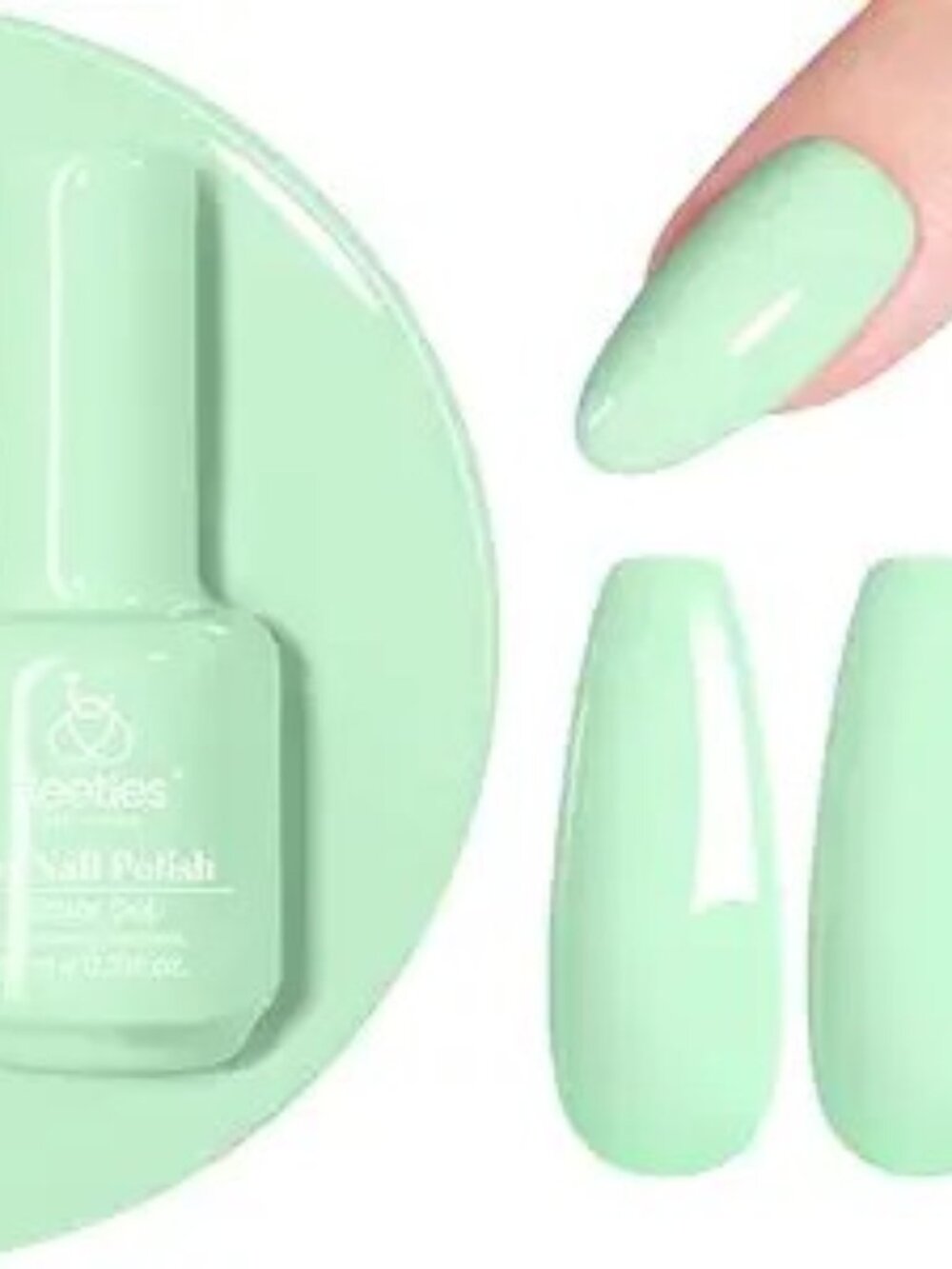 NEW Beetles Gel Polish Big Bottle in Fairy-tale town mint green/pastel sage
